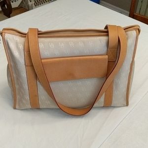 Dooney & Bourke Beige Signature Canvas Diaper Bag